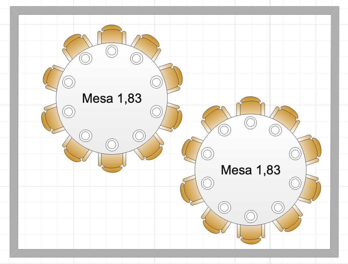 capacidad carpa 3x4 mesas redondas